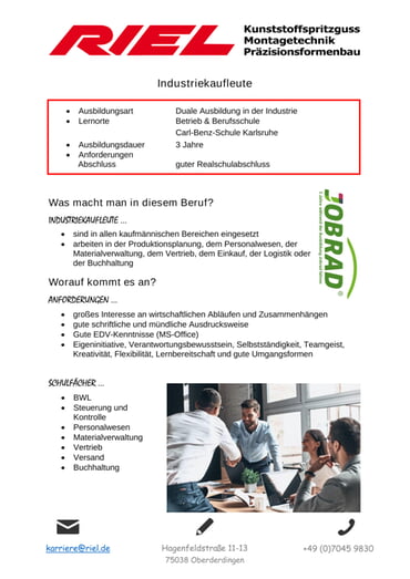 Industriekaufleute (m/w/d)